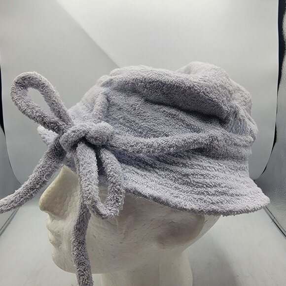 Levis Terry Cloth Womens Gray Bucket Hat With Bow Home Relax Casual Home - Picture 2 of 9